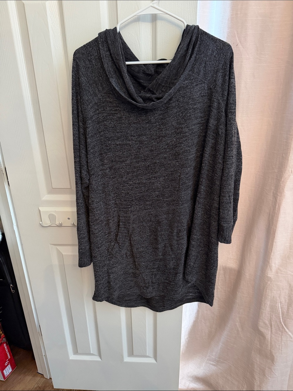 torrid Charcoal Cowl Neck Hooded Sweater